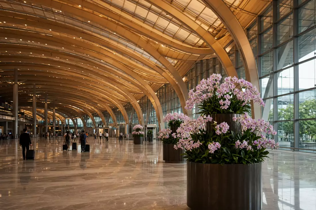 Bangkok airport terminal in Thailand